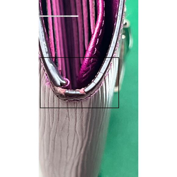 Louis Vuitton Eugenie Epi Leather Trifold Long Wallet Grenade Silver Hardware - Picture 12 of 16